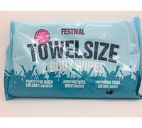 Swan household ® - XXL Pre Moistened Shower Towel Large Body Size Wet Wipe pack of 2 ,Alcohol Free , Fresh & Clean Scent OVER 1 METRE LONG ,