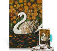 Swan in a Starry GardenJigsaw Puzzles 1000 Piece for teenagers Challenging Difficult is ideal as a gift for the whole family 38x26cm
