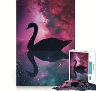 Swan in The Galaxy 1000 Piece Jigsaws for Teenagers Puzzle Mind Challenge Toy Calm Pastime Precise Cut Lovely Gift (38x52cm)