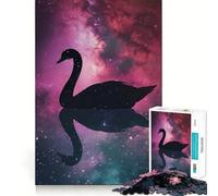 Swan in The Galaxy Jigsaw Puzzles 1000 Pieces for Adults Reason Skill Toy Calm Relax Exact Cut Heartfelt Gift (50x75cm)
