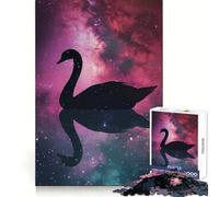 Swan in The Galaxy Jigsaw Puzzles 1000 Pieces for Adults Reason Skill Toy Calm Relax Exact Cut Heartfelt Gift (50x75cm)