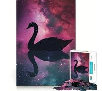 Swan in The Galaxy Jigsaw Puzzles 1000 Pieces for Teenagers Strong Logic Toy Home Activity Clear Edge Cherished Gift (38x26cm)