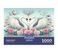 Swan Jigsaw Puzzles Puzzle for Adults Kids. 1000 Piece Art Impossible Challenge Toy Educational Games Home Decoration for Educational Games Gifts 70x50cm/1000pcs