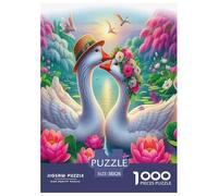 Swan Jigsaw Puzzles Puzzle for Adults Kids. 1000 Piece Whimsical Challenge Toy Educational Game Home Decoration for Adults& Kids Age 14 Years Up 38x26cm/1000pcs