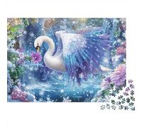 Swan Jigsaw Puzzles Puzzle for Adults Kids. 1000 Pieces Whimsical Challenge Toy Educational Games Home Decoration for Adults& Kids Age 14 Years Up 1000pcs (75x50cm)