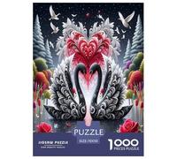 Swan Jigsaw Puzzles Puzzles for Adults Kids. 1000 Piece Whimsical Challenge Toy Educational Game Home Decoration for Educational Games Gifts 70x50cm/1000pcs