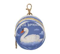 Swan Just Breathe Infants Baby Pacifiers Holder Case with Zipper and Clip Wristlet Wallet Key Holder, Baby Items Storage Container Bolsa para chupones