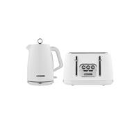 Swan Elegance Kitchen Set, 1.7L Kettle & 4 Slice Toaster, White, SK14016WHT & ST19025WHT