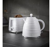 Swan Symphony Kitchen Set, 1.7L Fast Boil Kettle & 2 Slice Toaster, White, SK31050WN, ST31050WN
