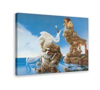 Swan Lake by Michael Parkes Posters Prints Canvas Deco Paintings Wall Art Frame 12" L X 18" W