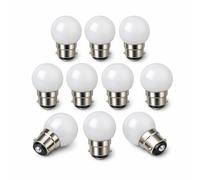 Swan Lightbulbs LED Golfball Bulb, 1.5W, B22d Bayonet Cap, 240V, Warm White Pearl, 830, Pack of 10