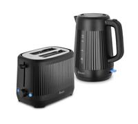 Swan Linea Breakfast Essentials Bundle with 1.7L Rapid Boil Kettle and 2 Slice Toaster, Black, EEJB504