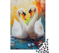 Swan Love-6 1000 Pieces Jigsaw Puzzle, Animal Lover Puzzle, Calm Indoor Activity, 70x50cm/1000pcs