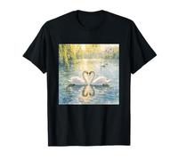 Swan Love on a Spring Lake T-Shirt