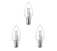 Swan Low Energy Candle Bulb, 42W, B15D Small Bayonet Cap, Clear, Pack of 3