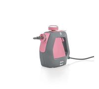 Swan Lynsey TV’s Queen of Clean Handheld Steam Cleaner, 9 Piece Accessory Kit, Multi-purpose cleaning, 3 bar Steam Pressure, Lightweight, Portable, Pink/Grey, SC17350QOCN, Clear