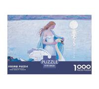 Swan Maiden Jigsaw Puzzle Waterproof 1000 Piece Puzzles for Adults Colourful Challenging Games