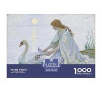 Swan Maiden Jigsaw Puzzle Waterproof 1000 Piece Puzzles for Adults Colourful Home Decoration