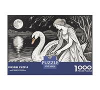 Swan Maiden Jigsaw Puzzle Waterproof 1000 Piece Puzzles for Adults Fun Challenging Games