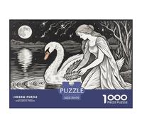 Swan Maiden Jigsaw Puzzle Waterproof 1000 Piece Puzzles for Adults Gifts Impossible Home Decoration