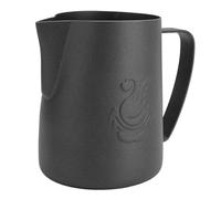 Swan Milk Frothing Creamer Cup, 480ml Stainless Steel Latte Art Pitcher with Art Pen, Precise Measurement Markings, for Barista Coffee Bar (Matte Black)