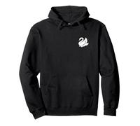 Swan Minimalist Black and White Pullover Hoodie