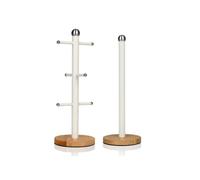 Swan Mug Tree And Towel Pole Set In Cream Cream