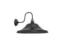 Swan Neck Giant Hat Wall Light, 21 Inch, Pewter Industville Dark Grey One Size