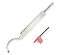 Swan Neck Hollower 8 Inches Wood Turning Tool Carbide Tipped Lathe Chisel Tool Bar with Ci5 8.9Mm Round Carbide Insert Cutter for Wood Hobbyist DIY Or Carpenter