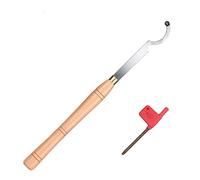 Swan Neck Hollower Carbide Tipped Wood Turning Tools Bended Lathe Chisel Tool with 12x2.5mm Round Carbide Insert for Wood Hobbyist Or Carpenter