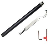 Swan Neck Hollower Tools Bar Wood Turning Tool Set Carbide Tipped Lathe Chisel with Ci3 12mm Round Carbide Insert Cutter for Wood Hobbyist or DIY or Carpenter