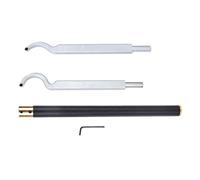Swan Neck Hollower Tools Bar Wood Turning Tool Set Turning Knife Wood Hollowing Turning Tool Holder Rotating Chisel with 8.9mm Round Carbide Insert for Wood Hobbyist Or Carpenter