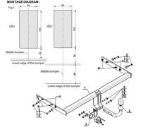 Swan Neck Tow Bar For Audi A3 Sportback (2008-2013) A-066