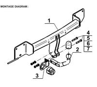 Swan Neck Tow Bar For BMW 1 E82 2D Coupe (2007-2011) B-045