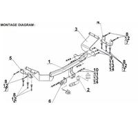 Swan Neck Tow Bar For MITSUBISHI Outlander (2007-2012) M-354