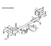 Swan Neck Tow Bar For CITROEN C4 Cactus I Facelift (2014-) C-051