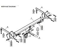 Swan Neck Tow Bar For FIAT Doblo (2010-2022) F-068