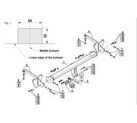 Swan Neck Tow Bar For Fiat Doblo CNG (2010-2022) F-070