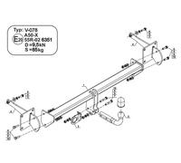 Swan Neck Tow Bar For FORD Tourneo Connect III (2022-) V-078