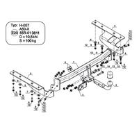 Swan Neck Tow Bar For HONDA CR-V (RE) 5 Doors (2007-2012) H-057