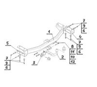Swan Neck Tow Bar For Hyundai Tucson LM USA (2010-2015) H-247