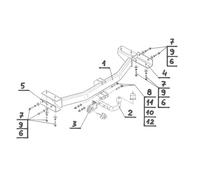 Swan Neck Tow Bar For Hyundai Tucson LM USA (2010-2015) H-247