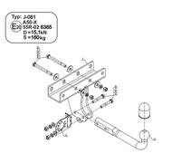 Swan Neck Tow Bar For JEEP Wrangler IV (JL) (2017-) J-081
