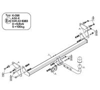 Swan Neck Tow Bar For KIA E-Niro (2019-2022) K-096
