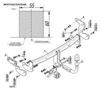 Swan Neck Tow Bar For KIA Optima Saloon (2016-2020) K-043
