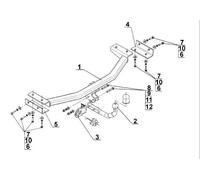 Swan Neck Tow Bar For Kia Sportage III (2010-15) K-028