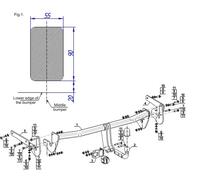 Swan Neck Tow Bar For Lexus NX 300H I (2014-2021) L-165