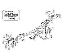 Swan Neck Tow Bar For LEXUS NX I 2WD/4WD (2014-2021) L-173