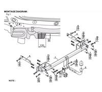 Swan Neck Tow Bar For MERCEDES GLA (X156) (2014-) M-138