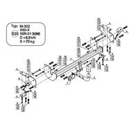 Swan Neck Tow Bar For MITSUBISHI ASX (GA_W_) (2010-2022) M-302